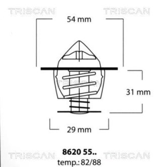 Термостат системи охолодження TRISCAN 86205588