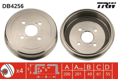 Гальмівний барабан TRW DB4256