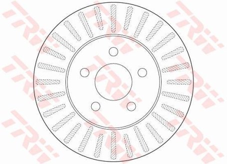Диск гальмівний передній TRW DF6491