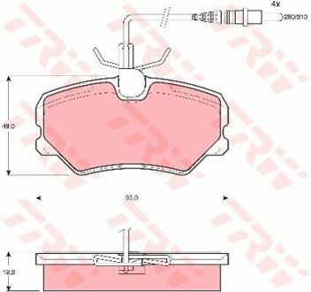 Гальмівні колодки, дискові TRW GDB1039