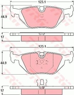 Гальмівні колодки, дискове гальмо (набір) TRW GDB1189 (фото 1)