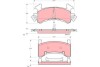 Гальмівні колодки, дискове гальмо (набір) TRW GDB1272 (фото 1)