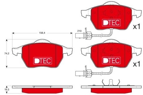 Гальмівні колодки, дискові TRW GDB1307DTE