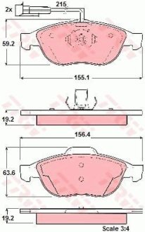 Гальмівні колодки, дискові TRW GDB1337