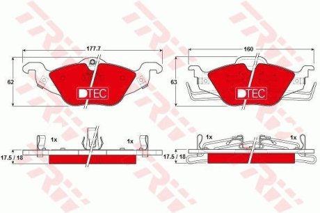 Керамічні гальмівні колодки TRW GDB1351DTE