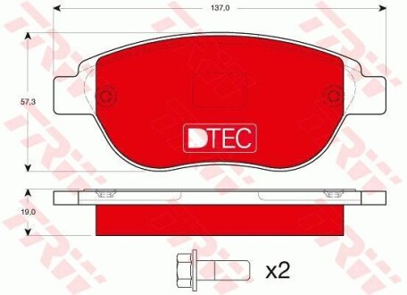 Гальмівні колодки C4 I (LC_), 11.04-12 TRW GDB1464DTE