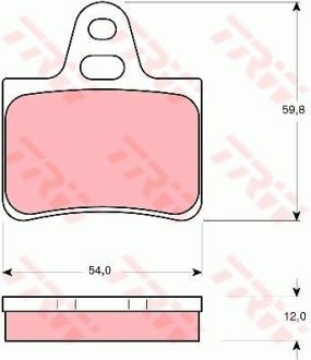 Гальмівні колодки, дискове гальмо (набір) TRW GDB146