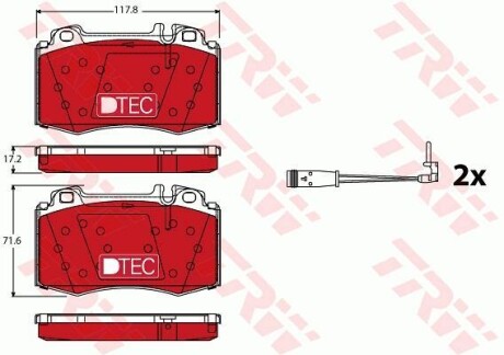 Гальмівні колодки KLASA S (W220), 09.9 TRW GDB1543DTE