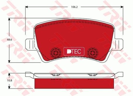 Керамічні гальмівні колодки задні TRW GDB1685DTE