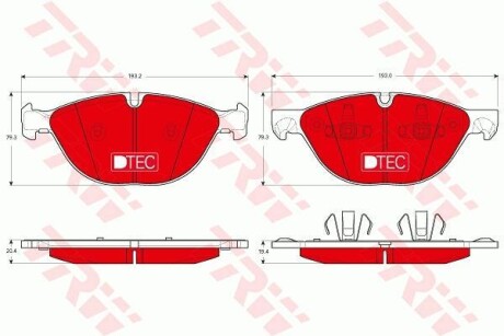 Гальмівні колодки TRW GDB1728DTE