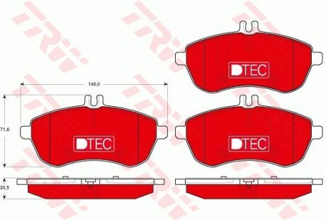 Гальмівні колодки KLASA C T-Model (S20 TRW GDB1736DTE