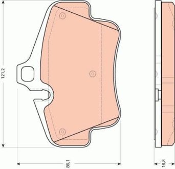 Гальмівні колодки, дискове гальмо (набір) TRW GDB1758