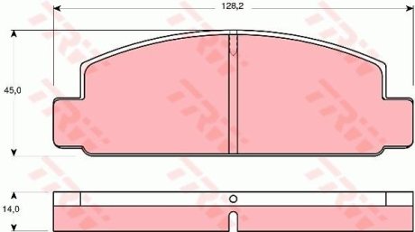 Гальмівні колодки, дискове гальмо (набір) TRW GDB176