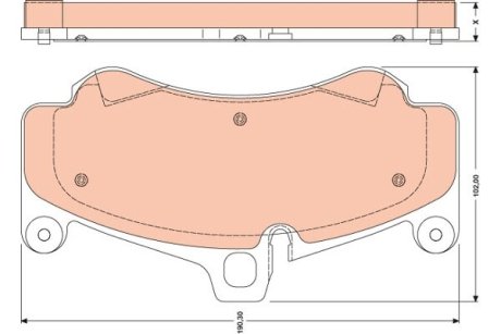 Гальмівні колодки, дискове гальмо (набір) TRW GDB1779