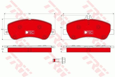 Керамічні гальмівні колодки TRW GDB1798DTE