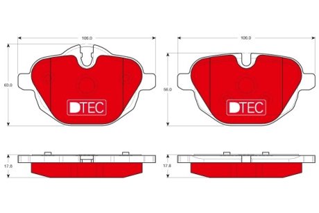 Керамічні гальмівні колодки задній TRW GDB1840DTE