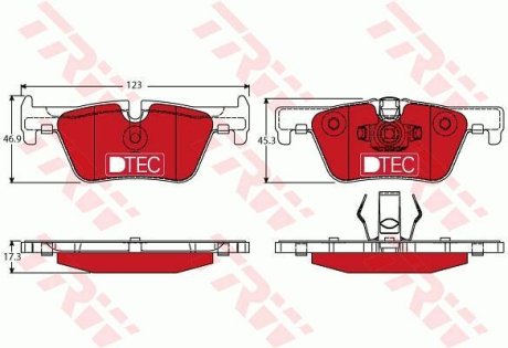 Колодки гальмівні, дискові TRW GDB1919DTE