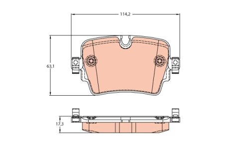 Гальмівні колодки, дискові TRW GDB2095