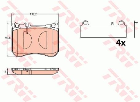 Колодки тормозные TRW GDB2144