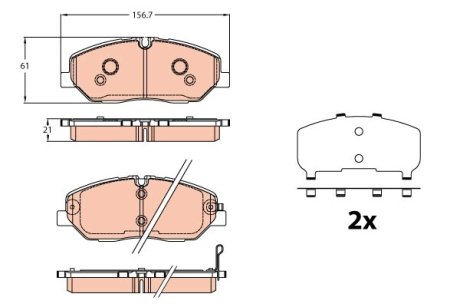 Комплект гальмівних колодок TRW GDB2227