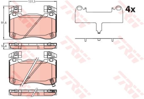 Колодки гальмівні, дискові TRW GDB2254