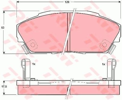 Гальмівні колодки, дискове гальмо (набір) TRW GDB3034