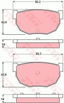 Гальмівні колодки, дискове гальмо (набір) TRW GDB306