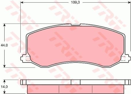 Гальмівні колодки, дискове гальмо (набір) TRW GDB3237