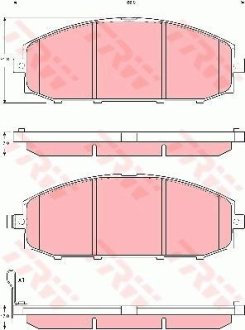 Гальмівні колодки, дискове гальмо (набір) TRW GDB3361