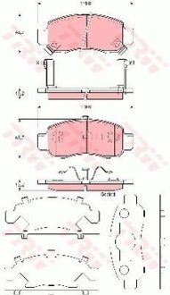 Гальмівні колодки, дискове гальмо (набір) TRW GDB3376