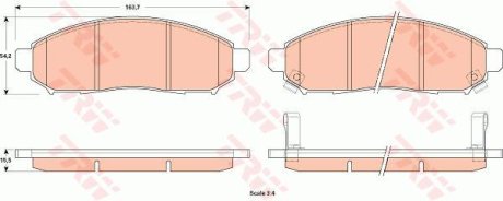 Гальмівні колодки, дискові TRW GDB3520