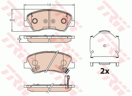 Гальмівні колодки, дискові TRW GDB3630