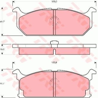 Гальмівні колодки, дискове гальмо (набір) TRW GDB382