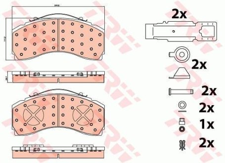 Гальмівні колодки, дискові TRW GDB5111