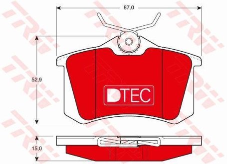 Комплект гальмівних колодок TRW GDB823DTE