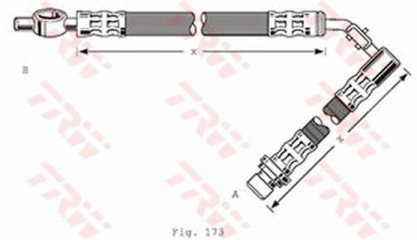 Шланг гальмівний TRW PHD256