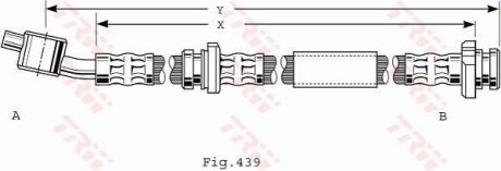 Шланг гальмівний TRW PHD486