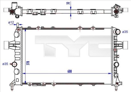 Теплообмінник TYC 7250041R (фото 1)