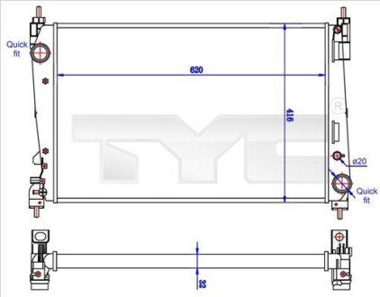 Теплообмінник TYC 7250042R