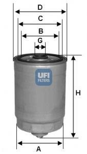 Фільтр палива UFI 2437800