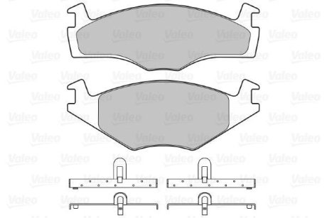 Гальмівні колодки, дискове гальмо (набір) Valeo 598258