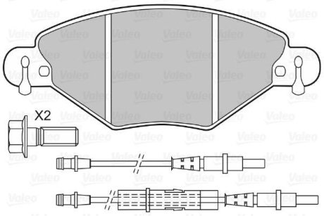 Гальмівні(тормозні) колодки Valeo 598419