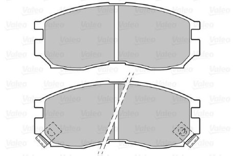 Гальмівні колодки, дискове гальмо (набір) Valeo 598625
