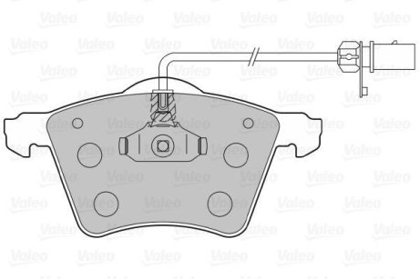Гальмівні колодки, дискове гальмо (набір) Valeo 598801