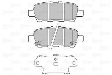 Дисковые тормозные колодки Valeo 601148