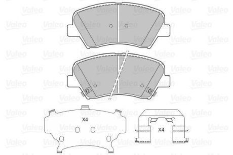 Дисковые тормозные колодки Valeo 601294