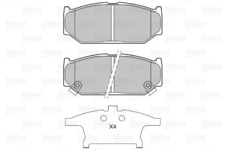 Дисковые тормозные колодки Valeo 601309