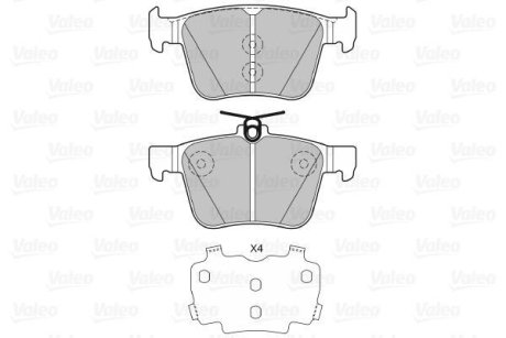 Дисковые тормозные колодки Valeo 601425