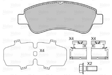 Дисковые тормозные колодки Valeo 601464