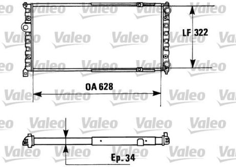 Радіатор, охолодження двигуна Valeo 730945